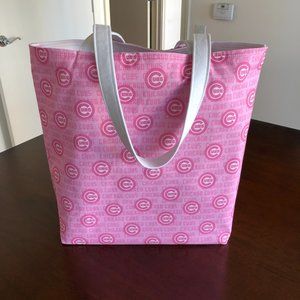 Chicago Cubs Reversible Hand Crafted Reusable 100% Cotton Tote Bag / Purse